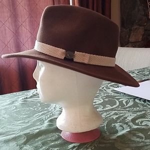 S Brown Sportsman Hat Small 100% Wool